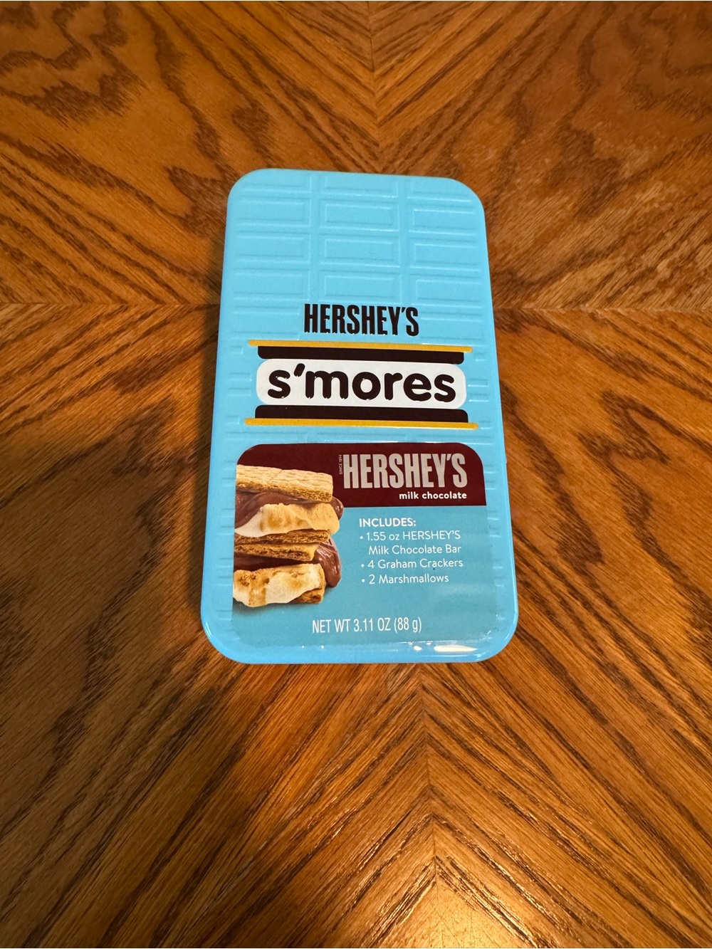 Hershey's S'mores Collectible Metal Tin - Embossed Lid Blue